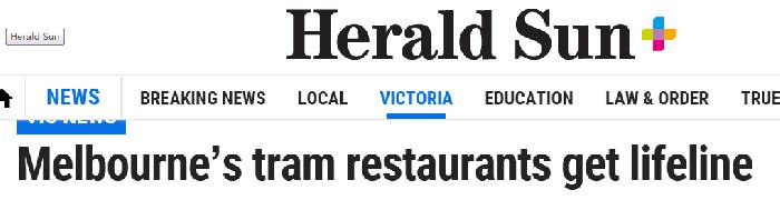 Good news! The Melbourne tram restaurant has come back to life, and it's time to see the scenery by the side of the meal.
