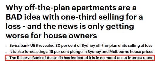 Bad news! Sydney 1 / 3 flats sold at a loss, independent homeowners were also affected