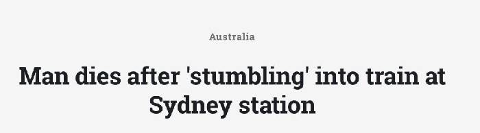 Sydney, train killed a man! The man's waist was sandwiched in the gap between the platform and train, and the whole station was evacuated urgently.