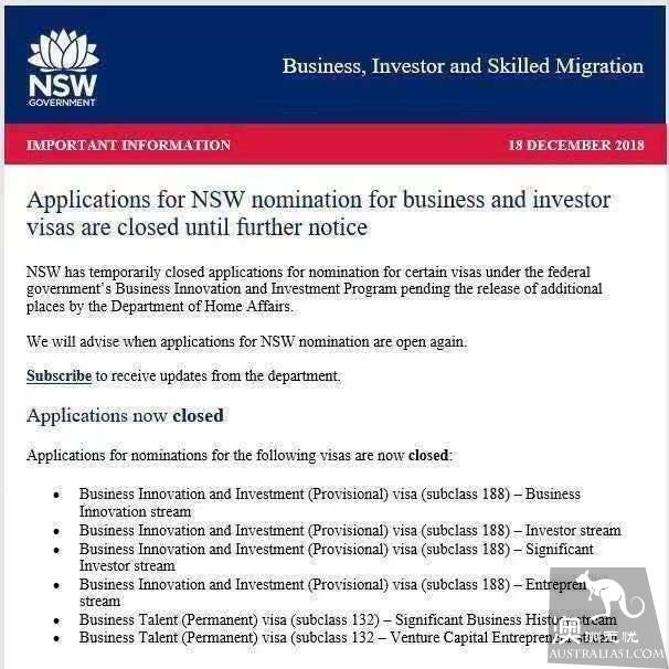 Burst! New state business investment immigration application closed temporarily